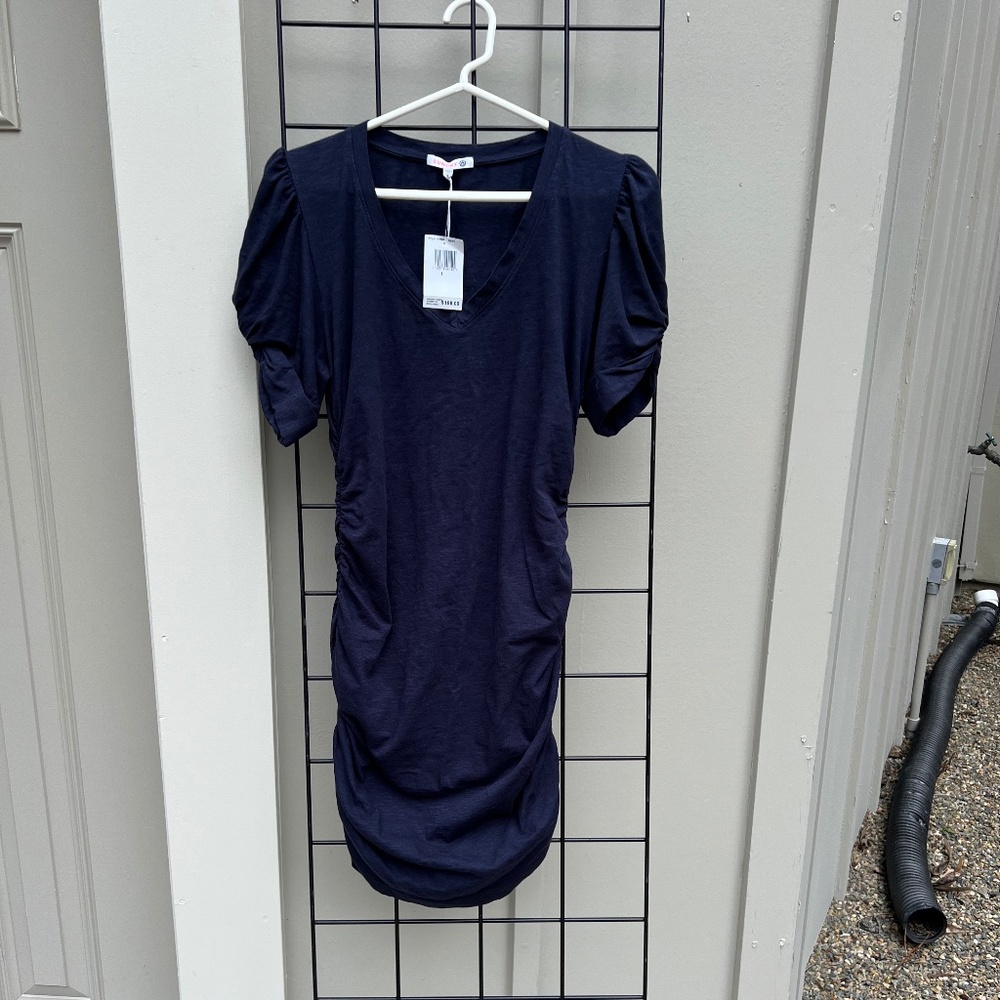 Sundry Puffy Sleeve Ruched Dress- New -Never Worn- Tags on - Picture 3 of 7